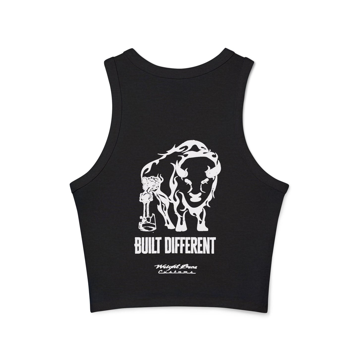 Built Different Women's Micro Rib Racer Tank Top
